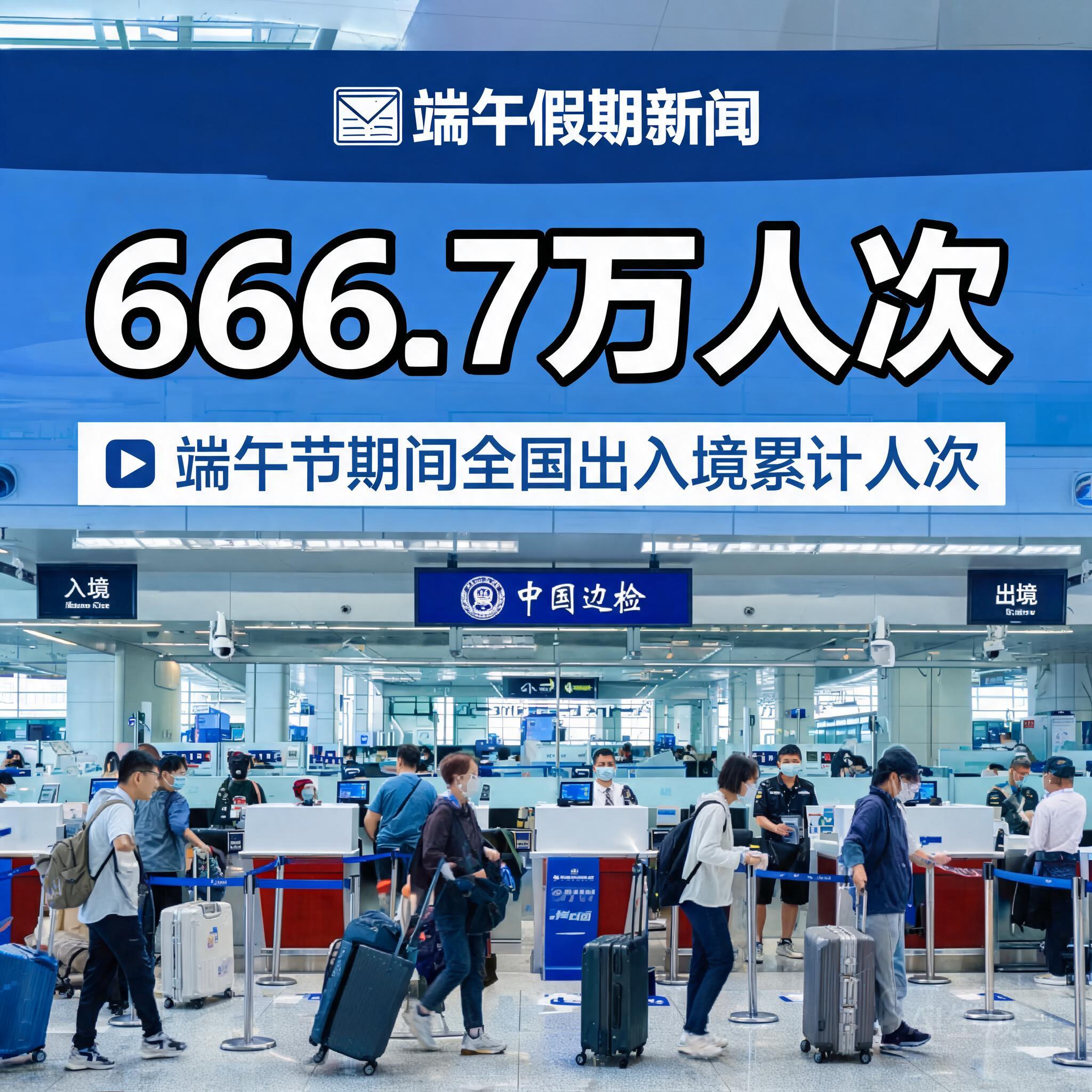 端午节期间666.7万人次出入境