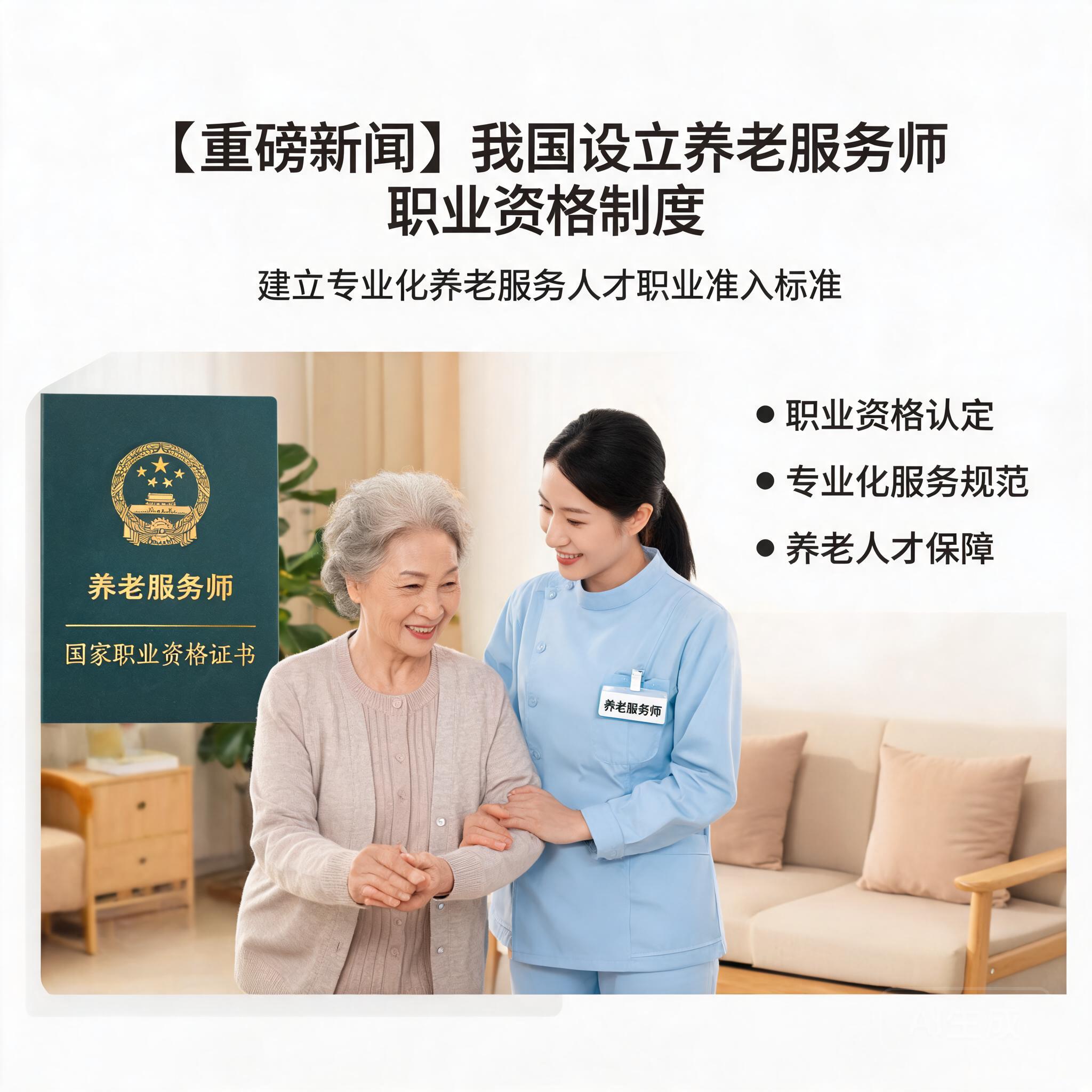 我国设立养老服务师职业资格制度