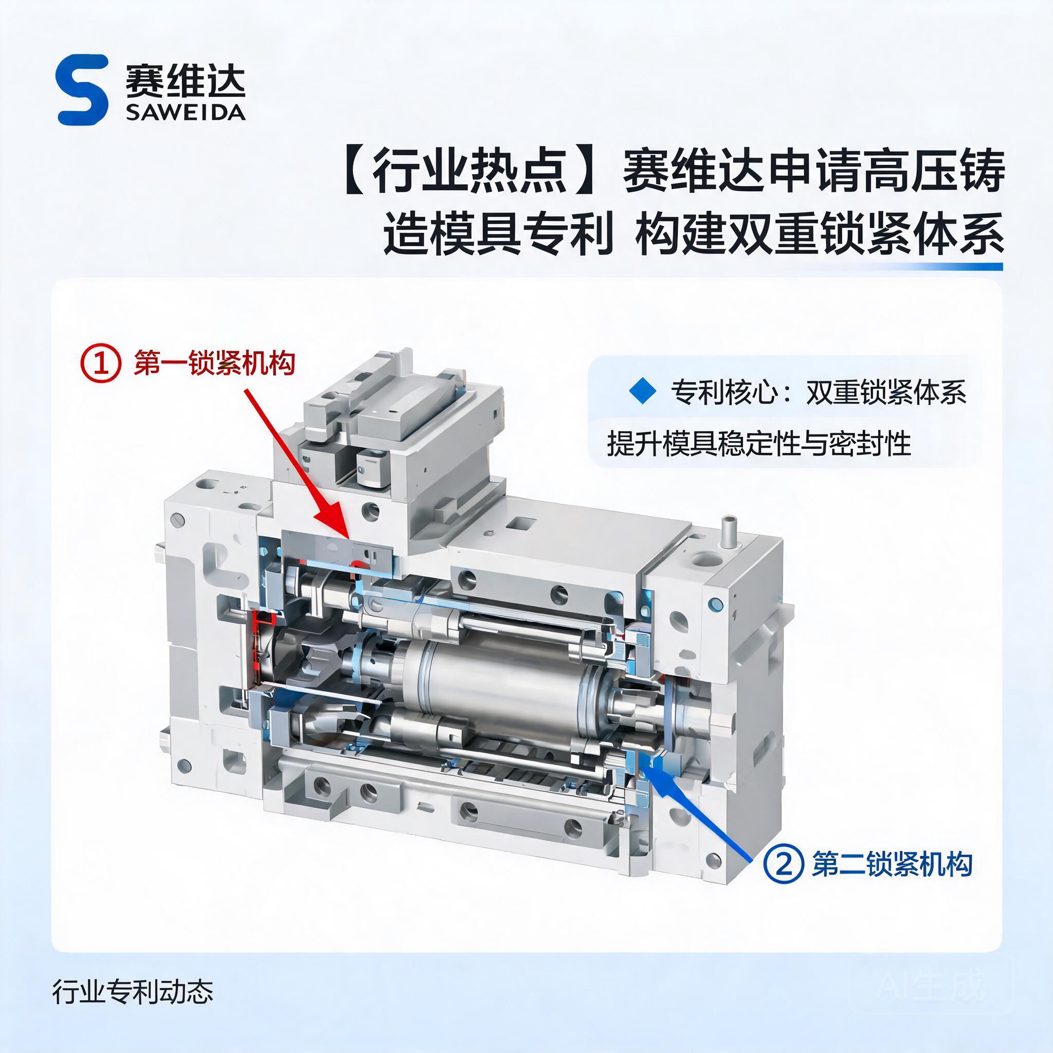 赛维达申请高压铸造模具相关专利,构建双重锁紧体系