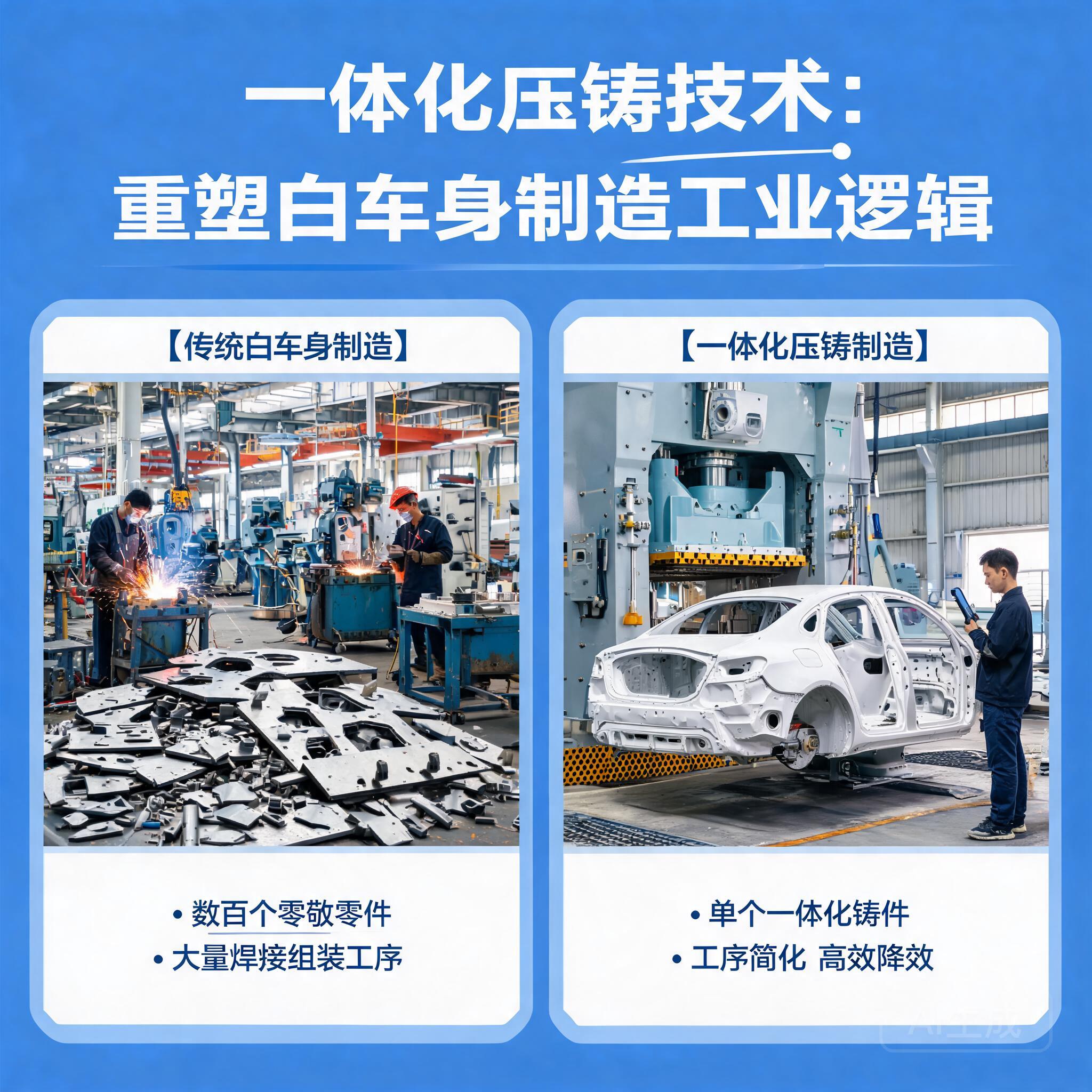 一体化压铸技术：重塑白车身制造工业逻辑