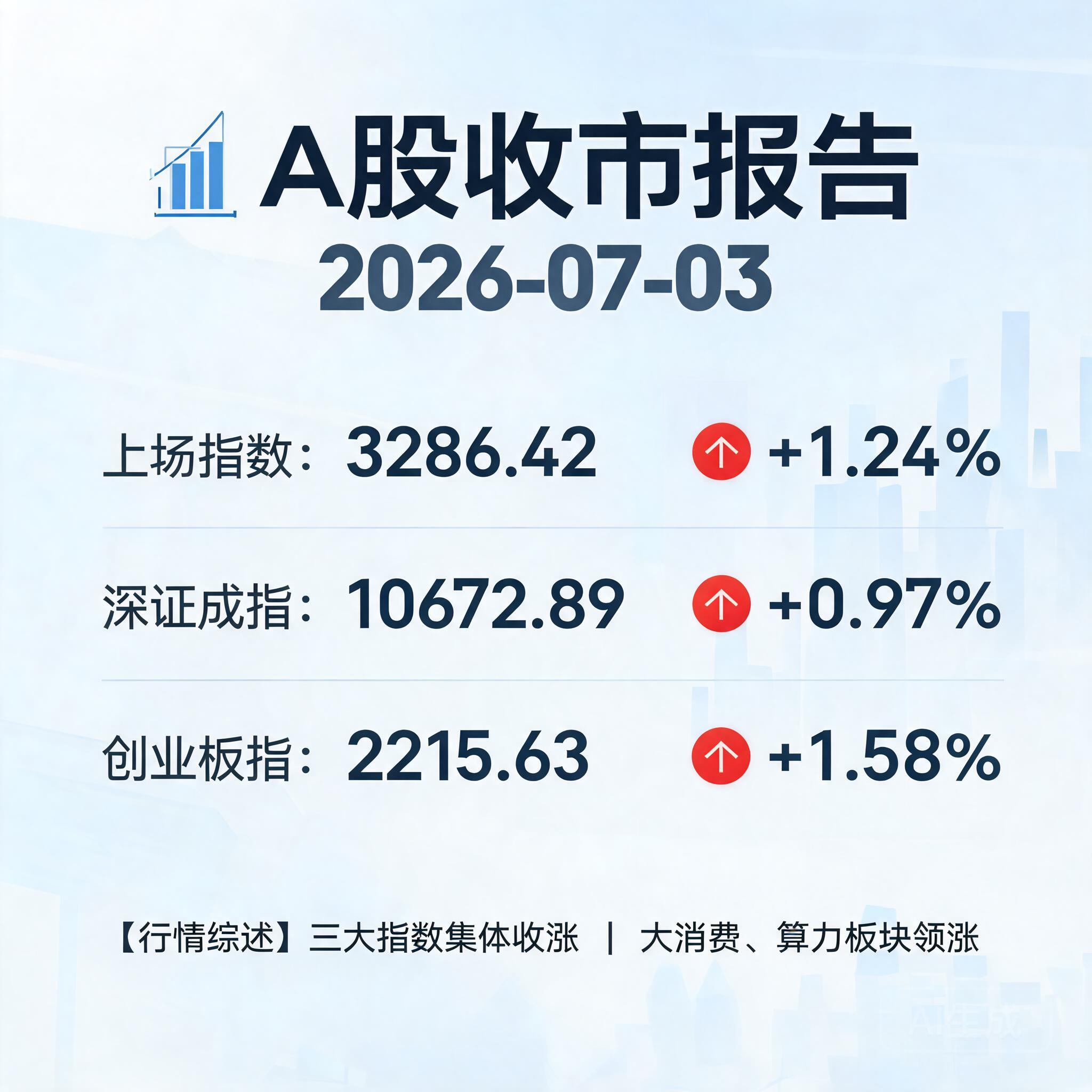 📊 A股收市报告 2026-07-03