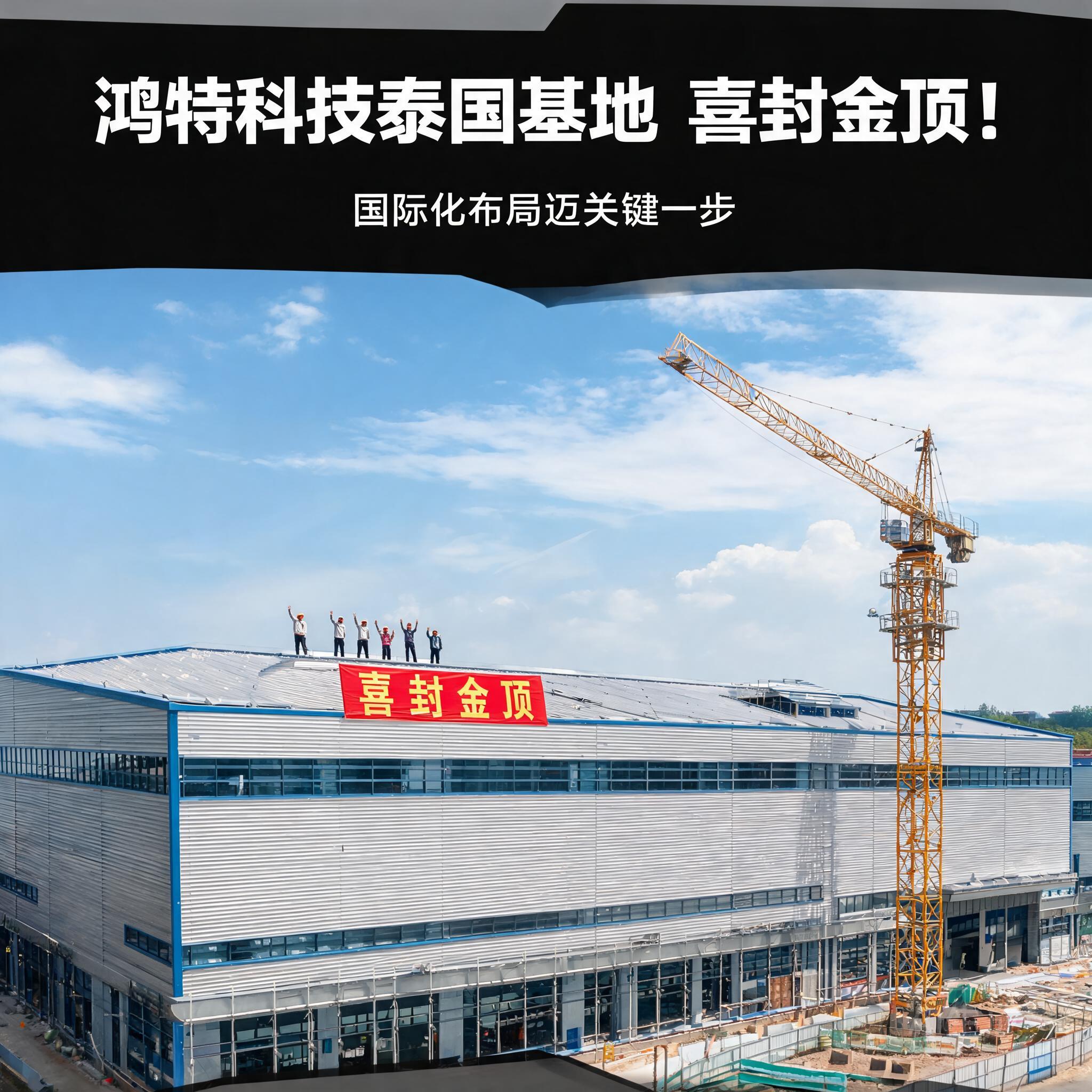 鸿特科技泰国基地喜封金顶!国际化布局迈关键一步