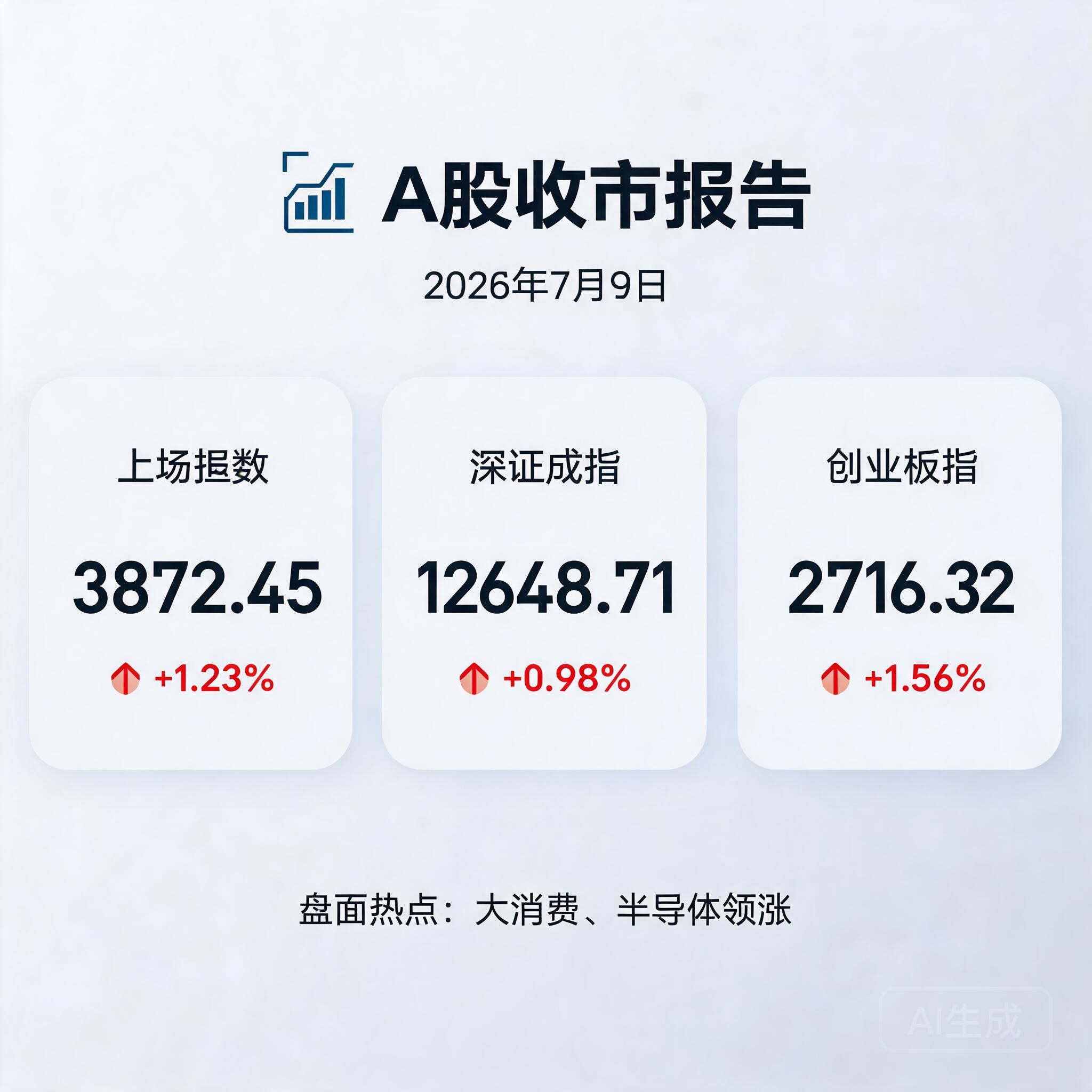 📊 A股收市报告 2026年7月9日