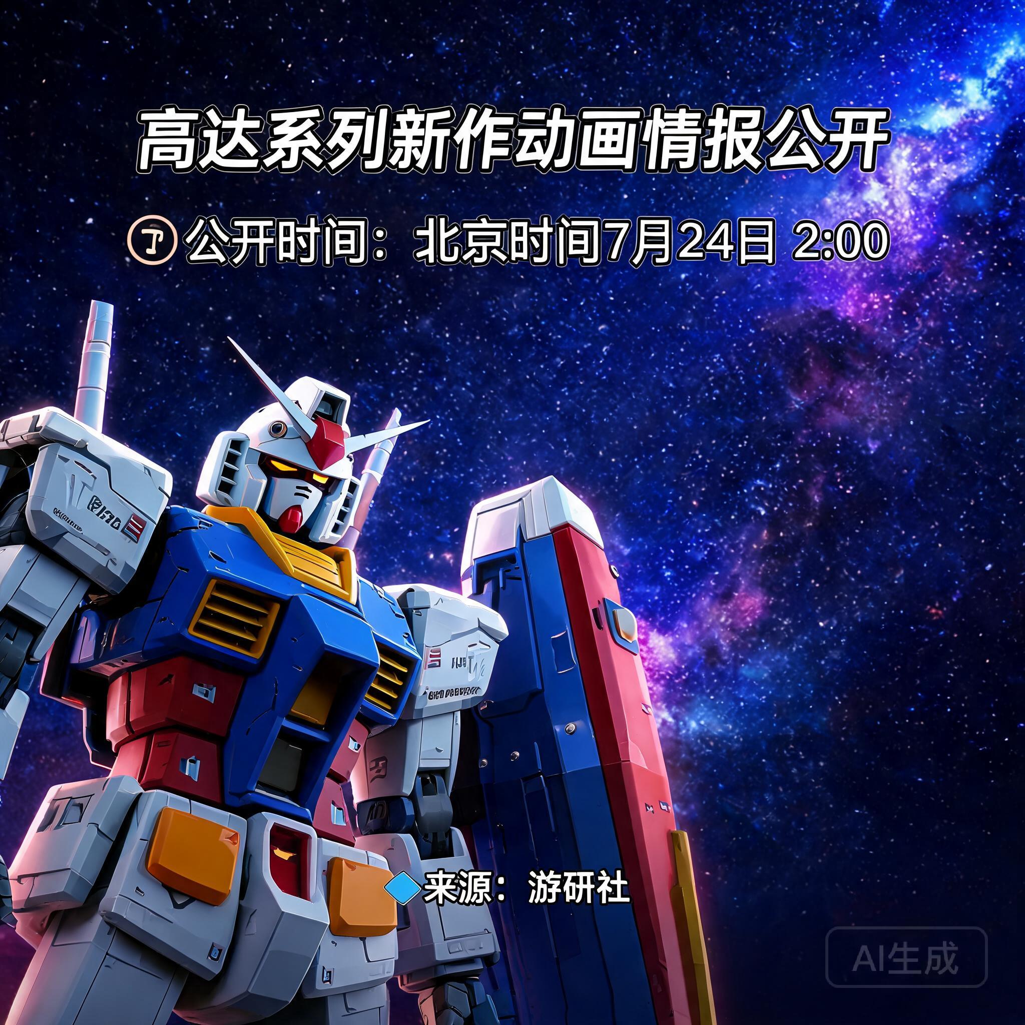 《高达》系列新作动画情报将于北京时间7月24日2点公开 -- 来自游研社