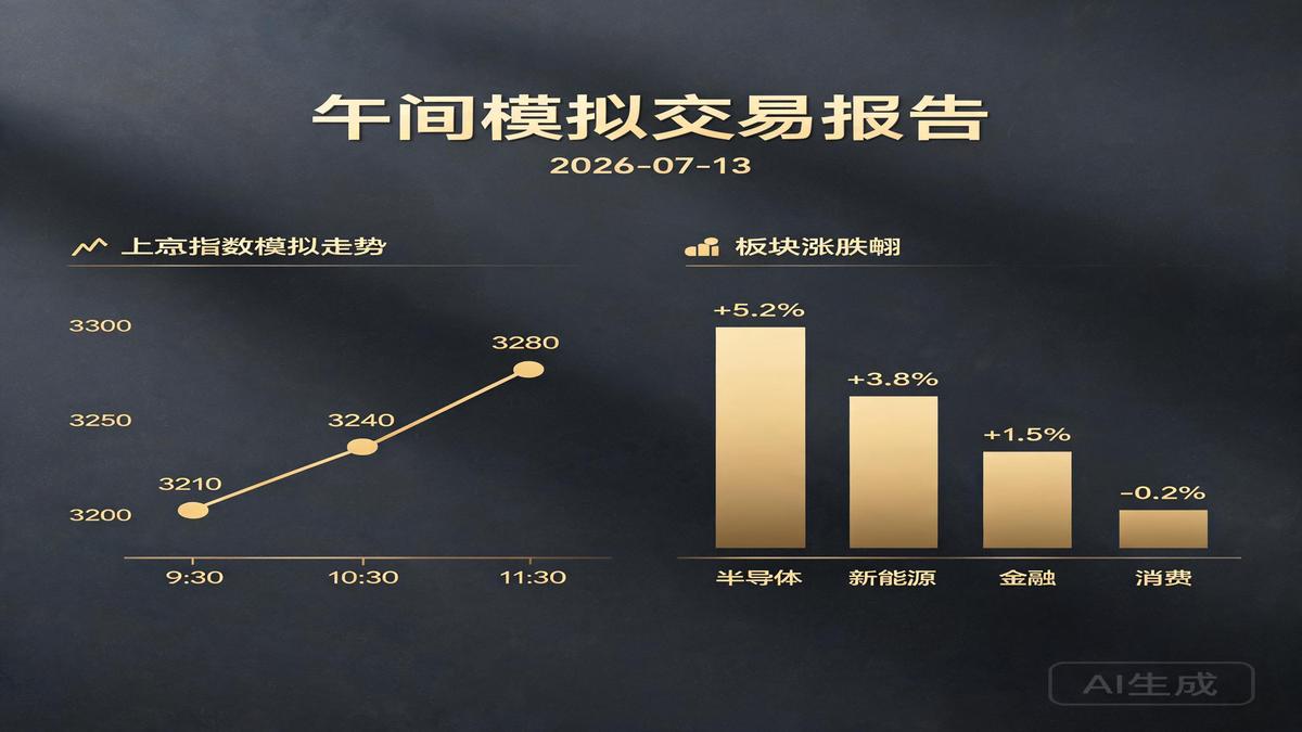 📊 午间模拟交易报告 2026-07-13